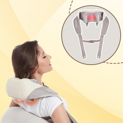 Masážní přístroj na krk a záda s teplem – RelaxPulse