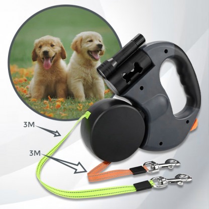 Dvojité vodítko pro psy - FlexiPaws