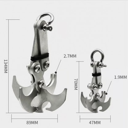 2x Mechanický hák s skládací karabinou – GrappleMaster